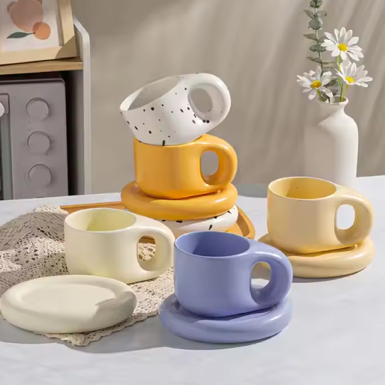 400ml Scandinavian Style Funny Ceramic Coffee Mug