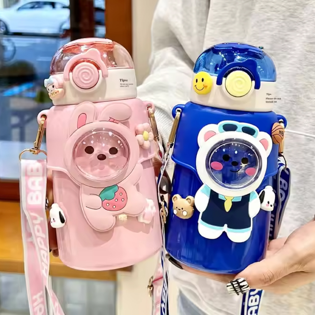 3D Doll Kids Insulated Water Bottle Set 500ml