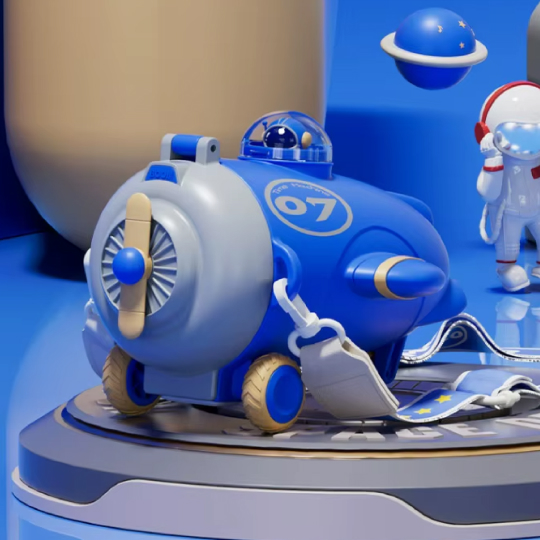 500ml Kids Airplane Water Bottle with Straw