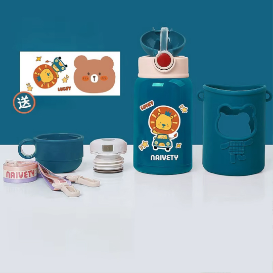 450ml Kids Insulated Water Bottle with Straw