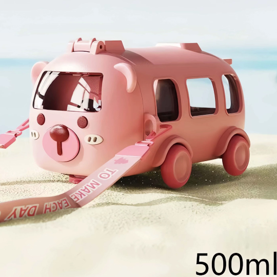 Kids Cartoon Bus Water Bottle 500ml