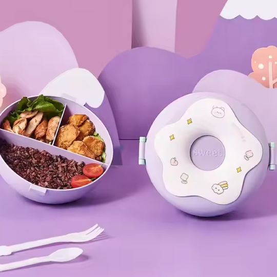 1000ml Kawaii Kids Bento Lunch Box with Spoon