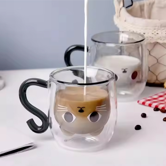 Kids Double Layer Glass Mug 300m